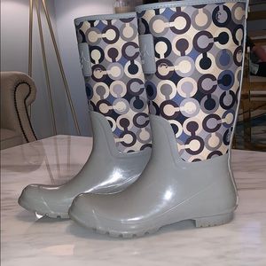 Coach rain boots sz 10b